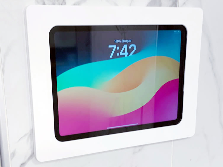 On-wall Slim iPad Mount