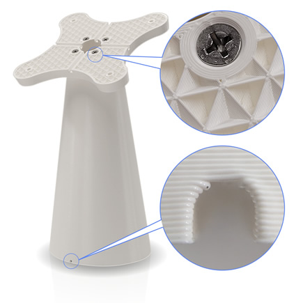 Zoom in for 3D printed details - Fixed Surface Mount Lite