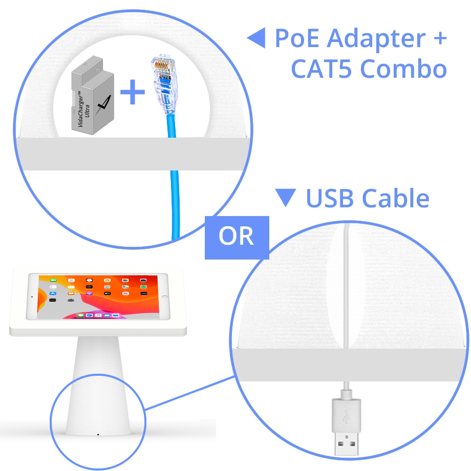 Inner void space for power adapters and PoE Chargers - Fixed Surface Mount Lite