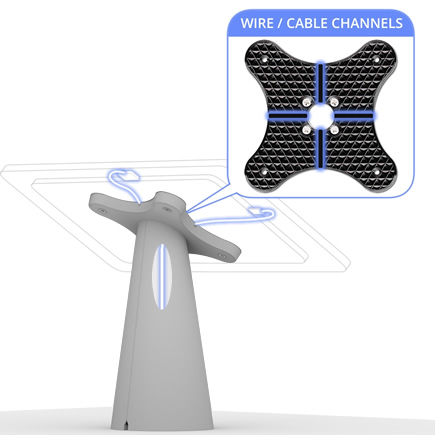 Built in Cable Channels - Fixed Surface Mount Lite