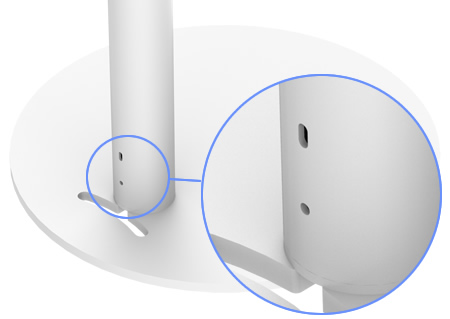 Kensington lock Slot Built-in - Fixed VESA Floor Stand