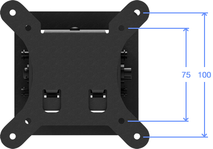 Tilting VESA Wall Mount VESA 100/75 Mounting Points