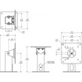 Technical Diagram, 360 Tilting VESA Surface Mount - Black